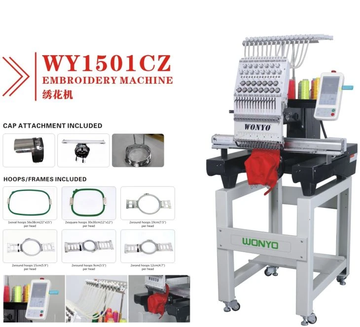 Single Head Cap Embroidery Machine For Flat Embroidery